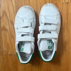 adidas Kids White and Green Sneakers